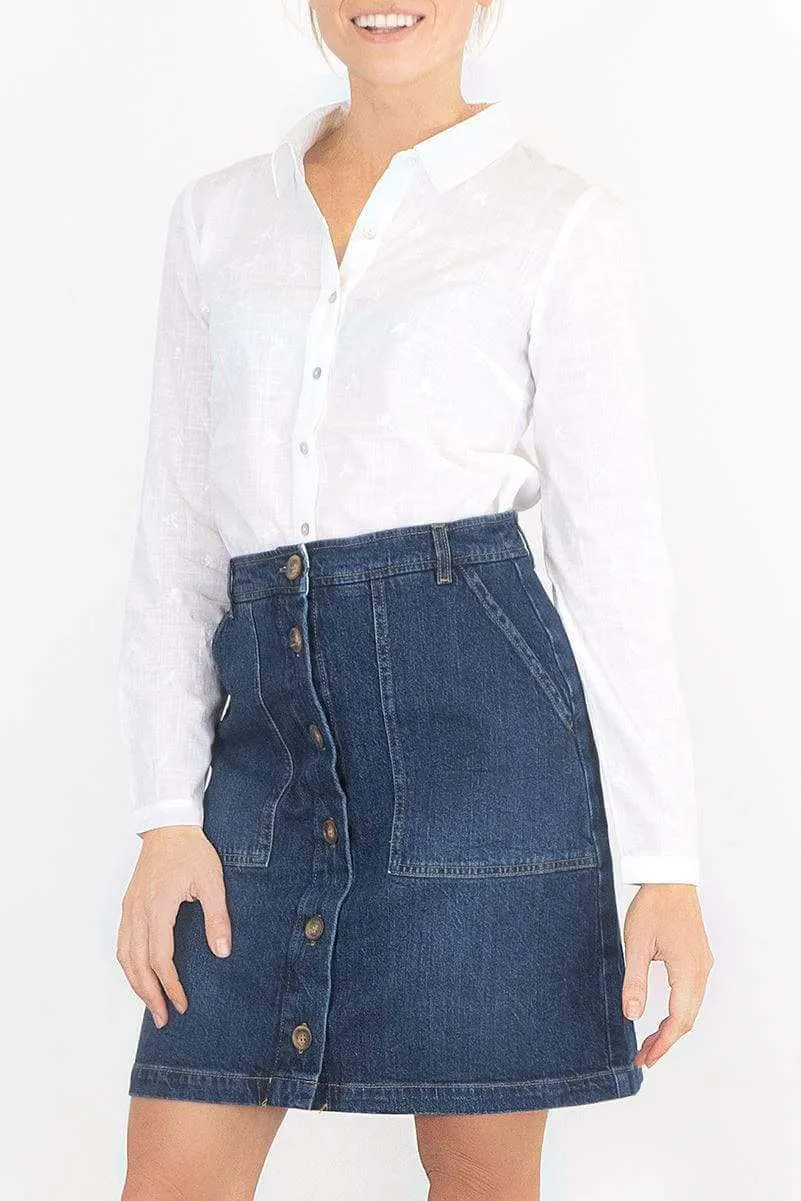 White Stuff Canterbury Denim Short Skirt