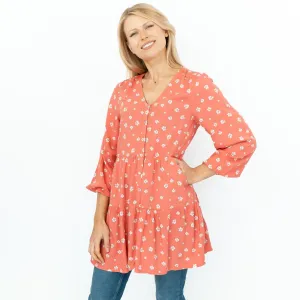 White Stuff Coral Bella Tunic Dress Long Sleeve