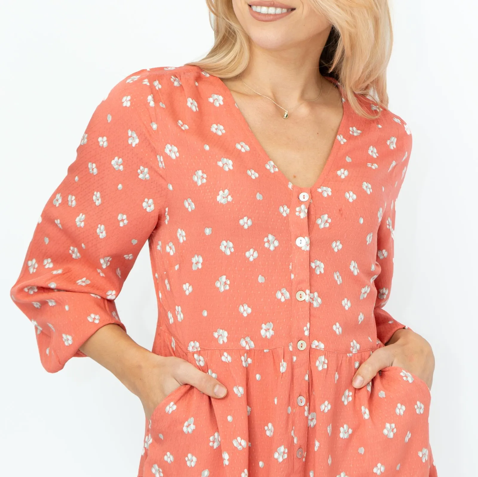 White Stuff Coral Bella Tunic Dress Long Sleeve