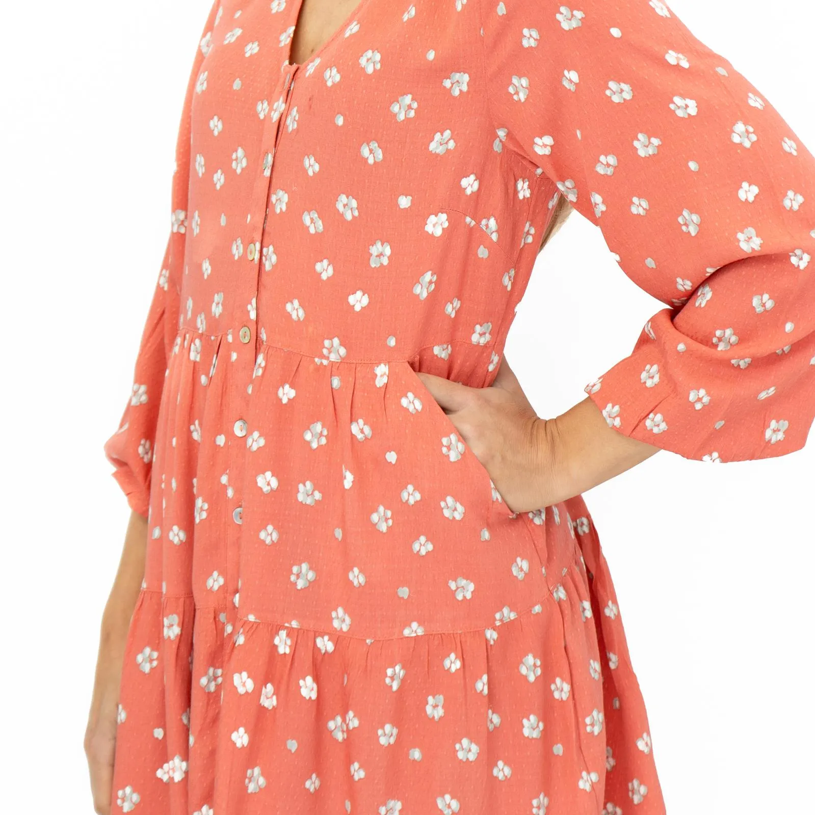 White Stuff Coral Bella Tunic Dress Long Sleeve