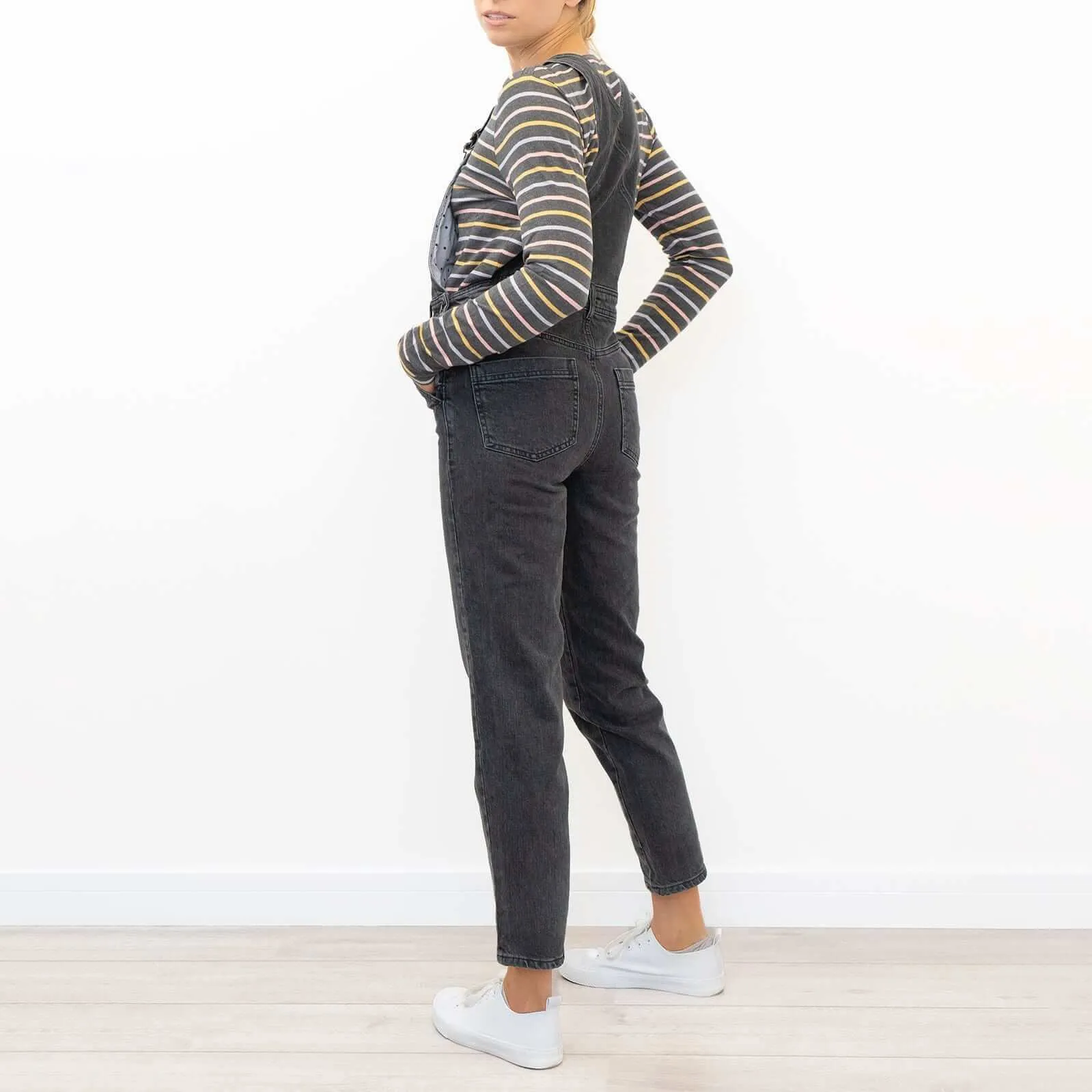 White Stuff Dahlia Black Denim Slim Leg Dungarees