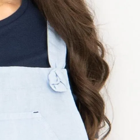 White Stuff Debbie Light Blue Crop Wide Leg Relaxed Dungarees
