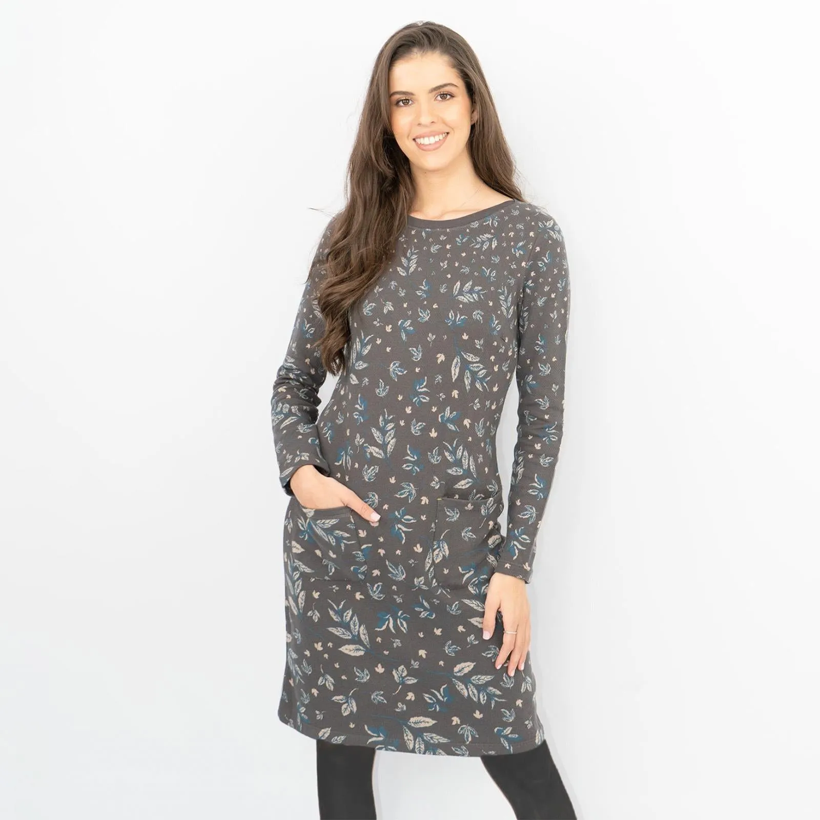White Stuff Fleur Jacquard Jersey Dress