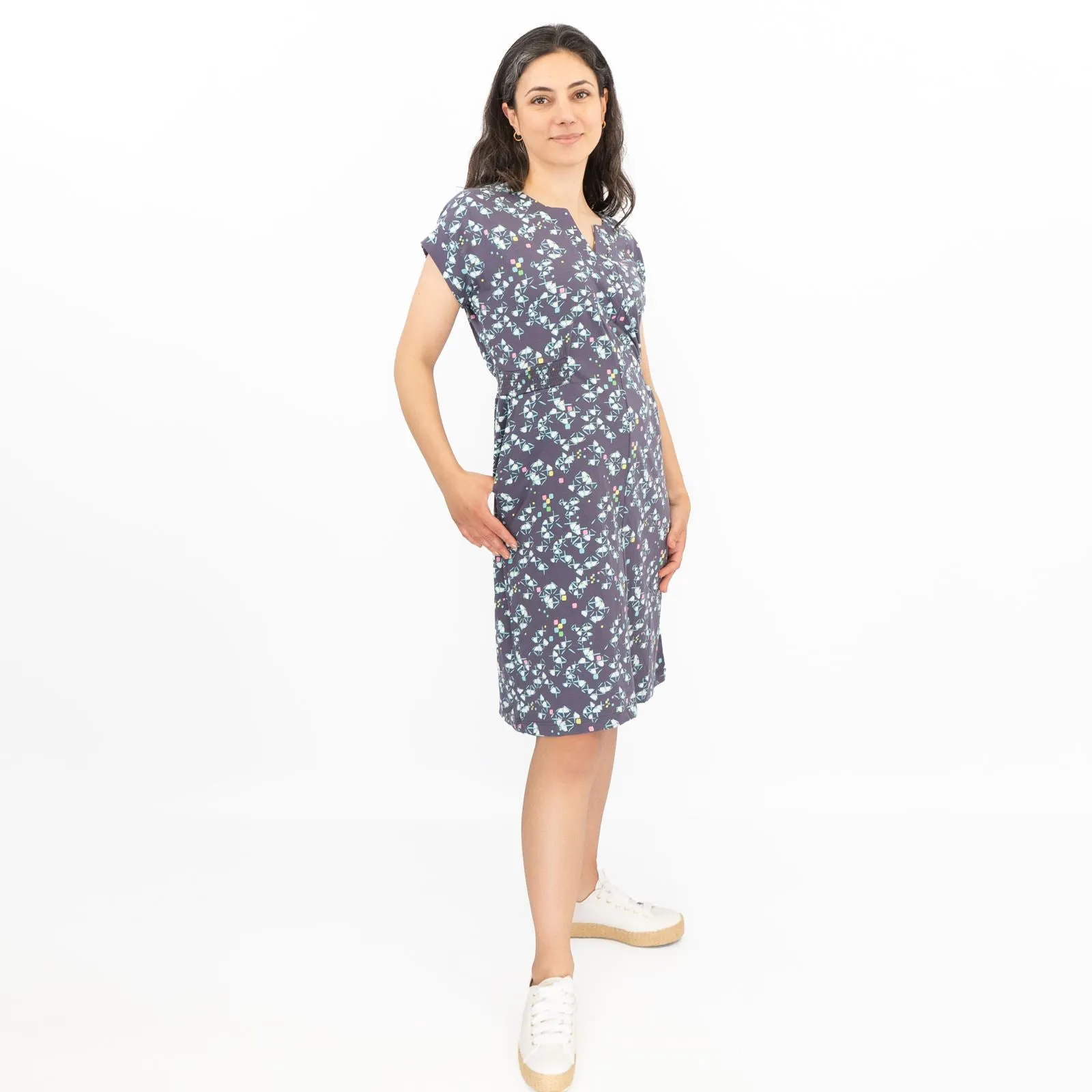 White Stuff Grey Penny Cotton Jersey Dress