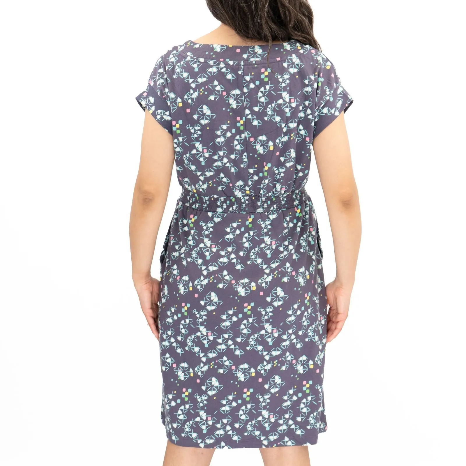 White Stuff Grey Penny Cotton Jersey Dress