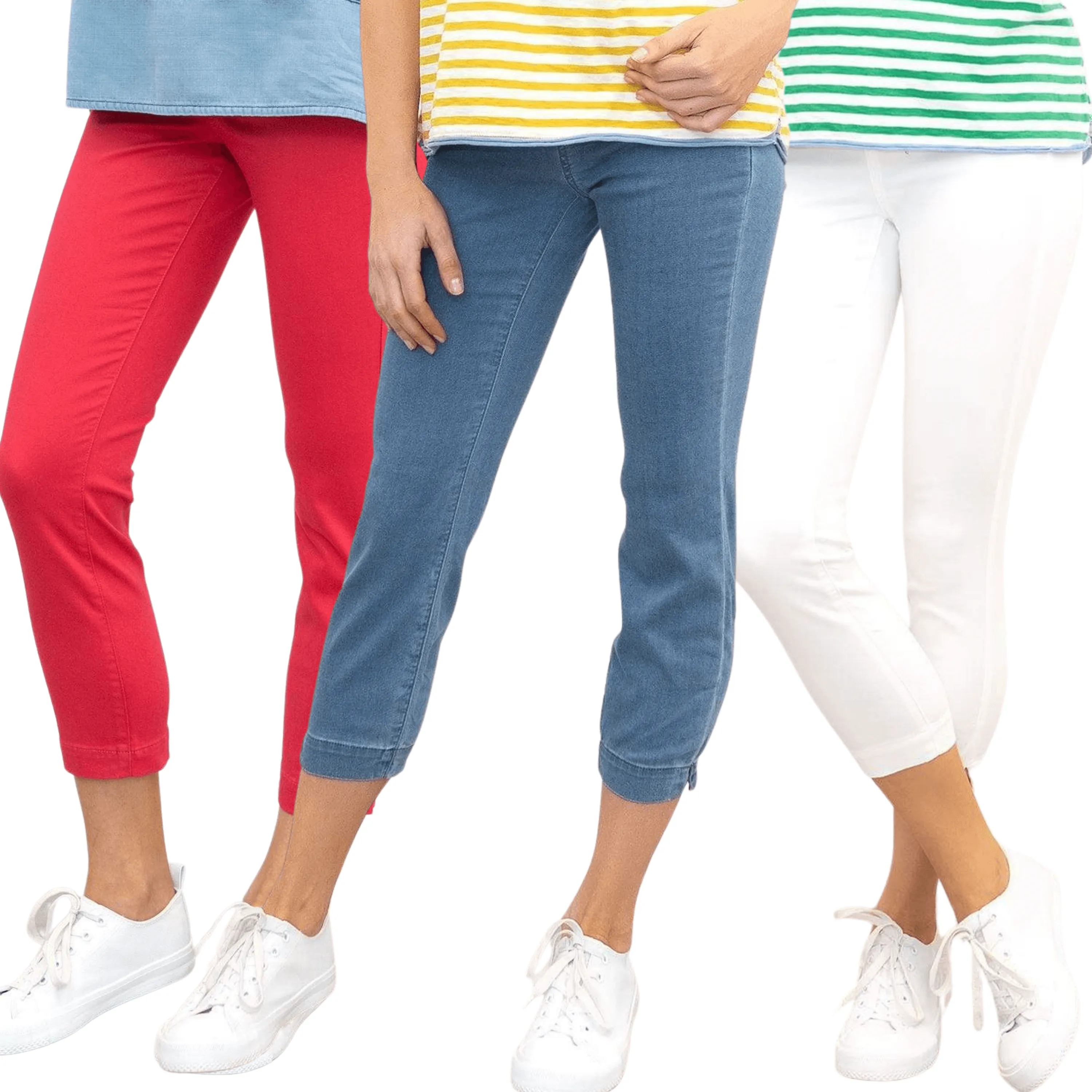 White Stuff Isla Cropped Skinny Stretch Leggings in 3 Colours