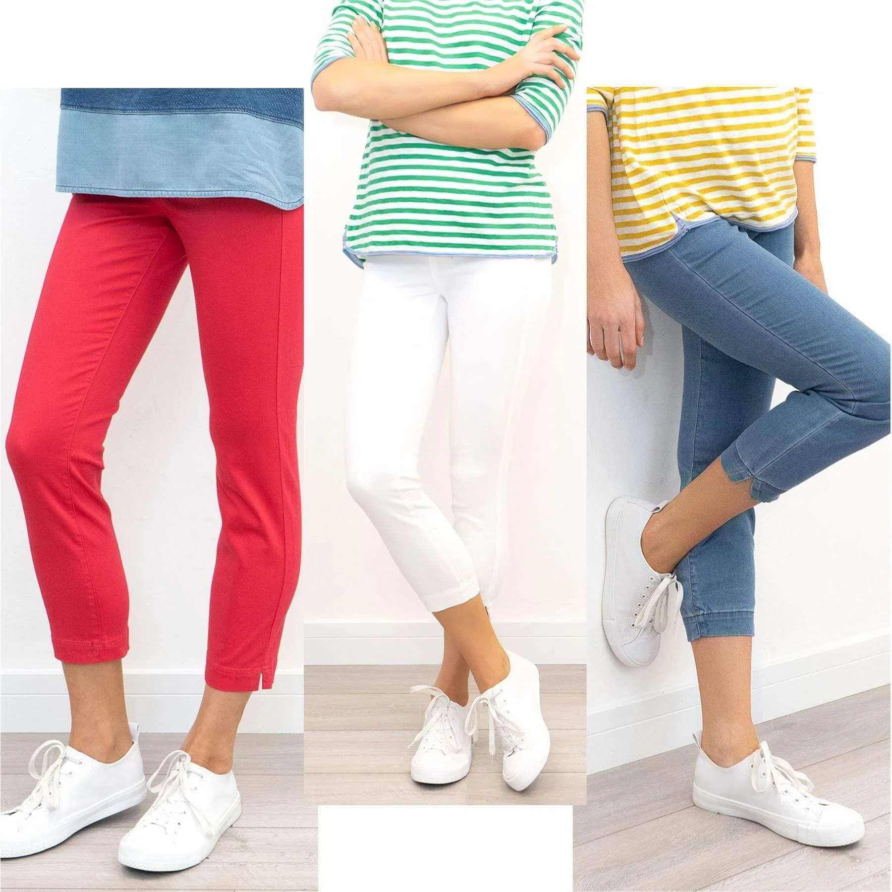 White Stuff Isla Cropped Skinny Stretch Leggings in 3 Colours
