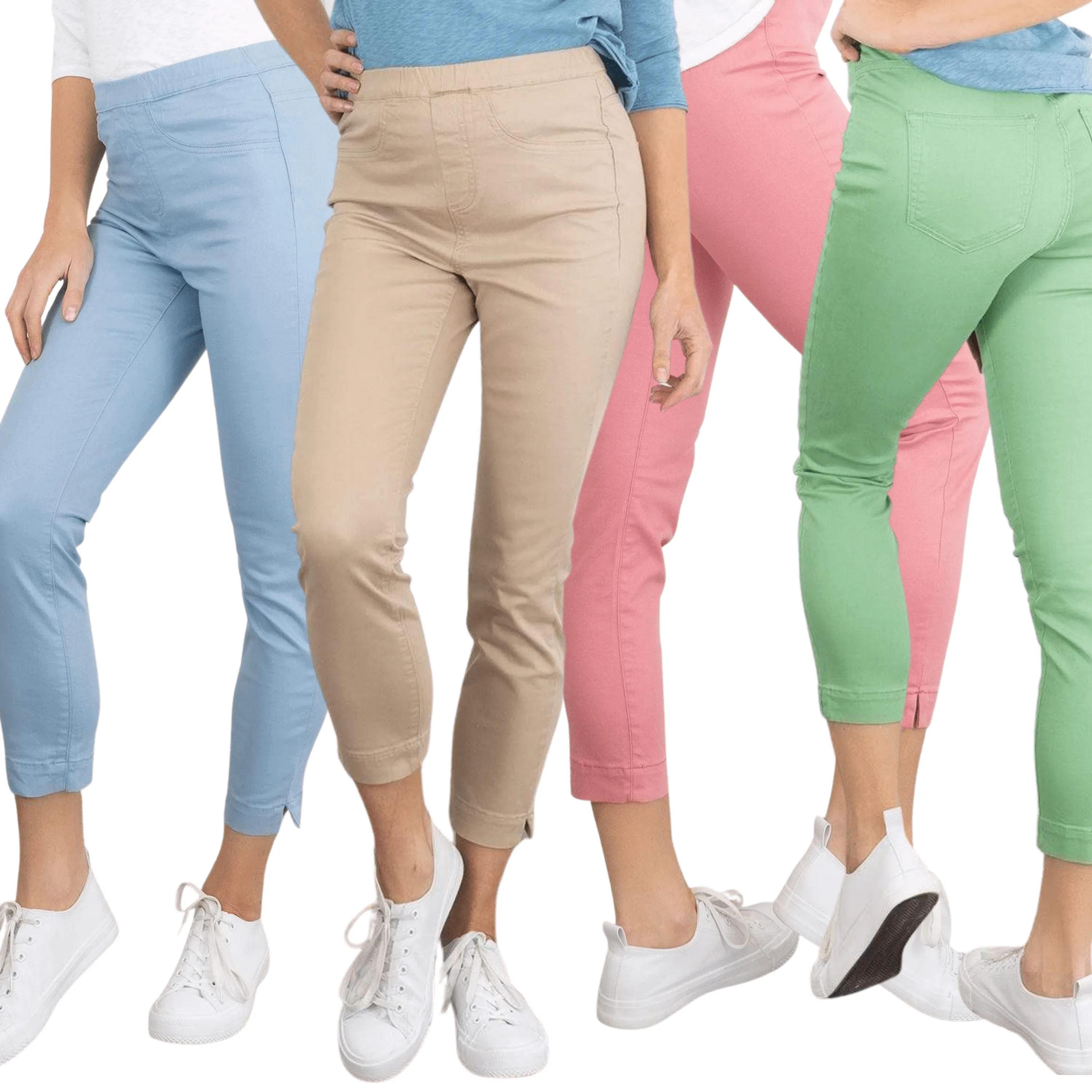 White Stuff Jade Cropped Pastel Colours Skinny Trousers