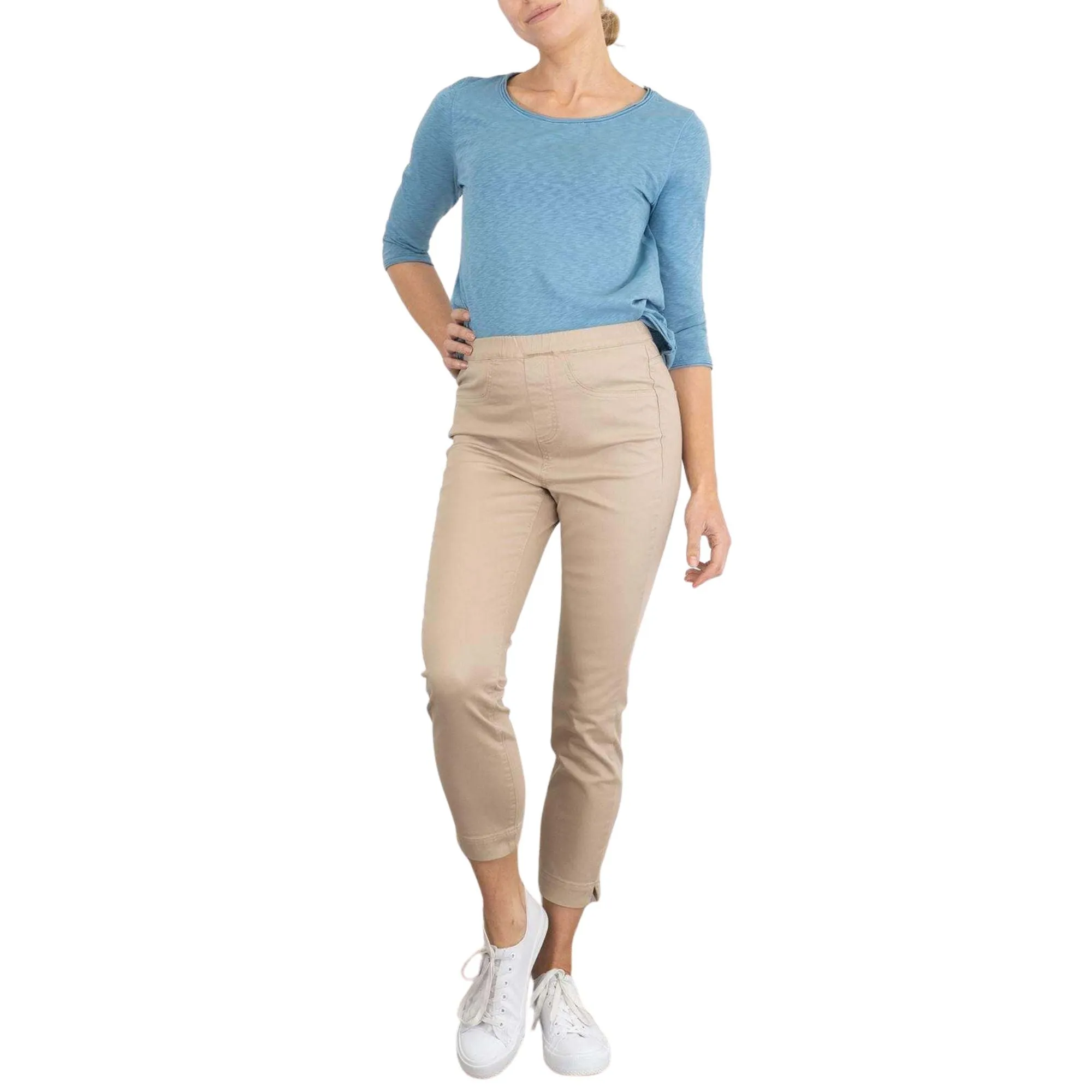 White Stuff Jade Cropped Pastel Colours Skinny Trousers