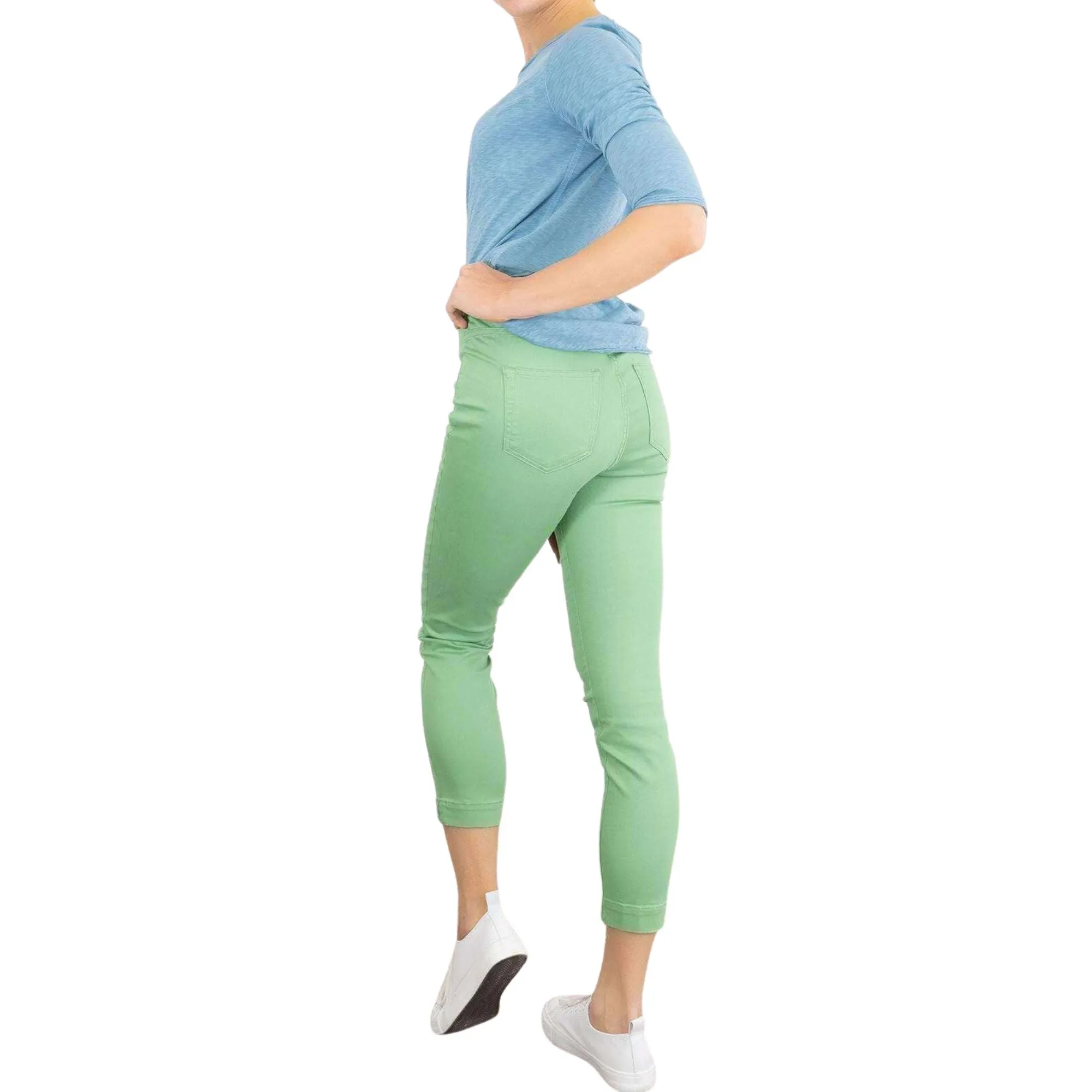 White Stuff Jade Cropped Pastel Colours Skinny Trousers