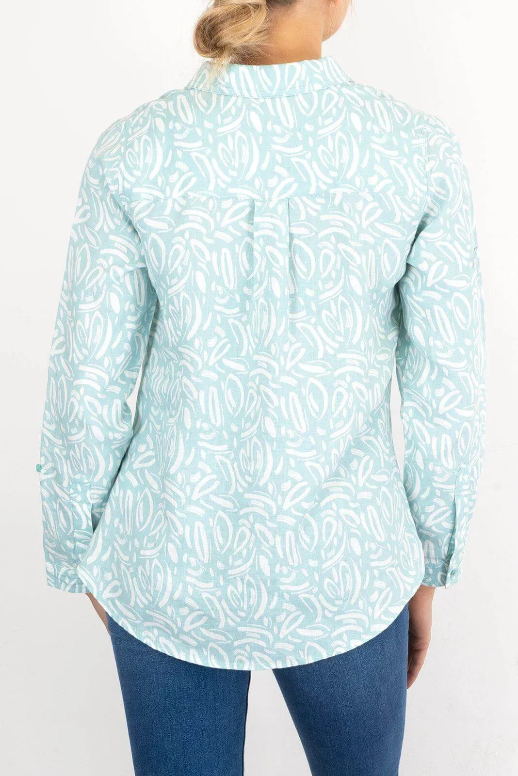 White Stuff Linen Sprig Long Sleeve Linen Shirt