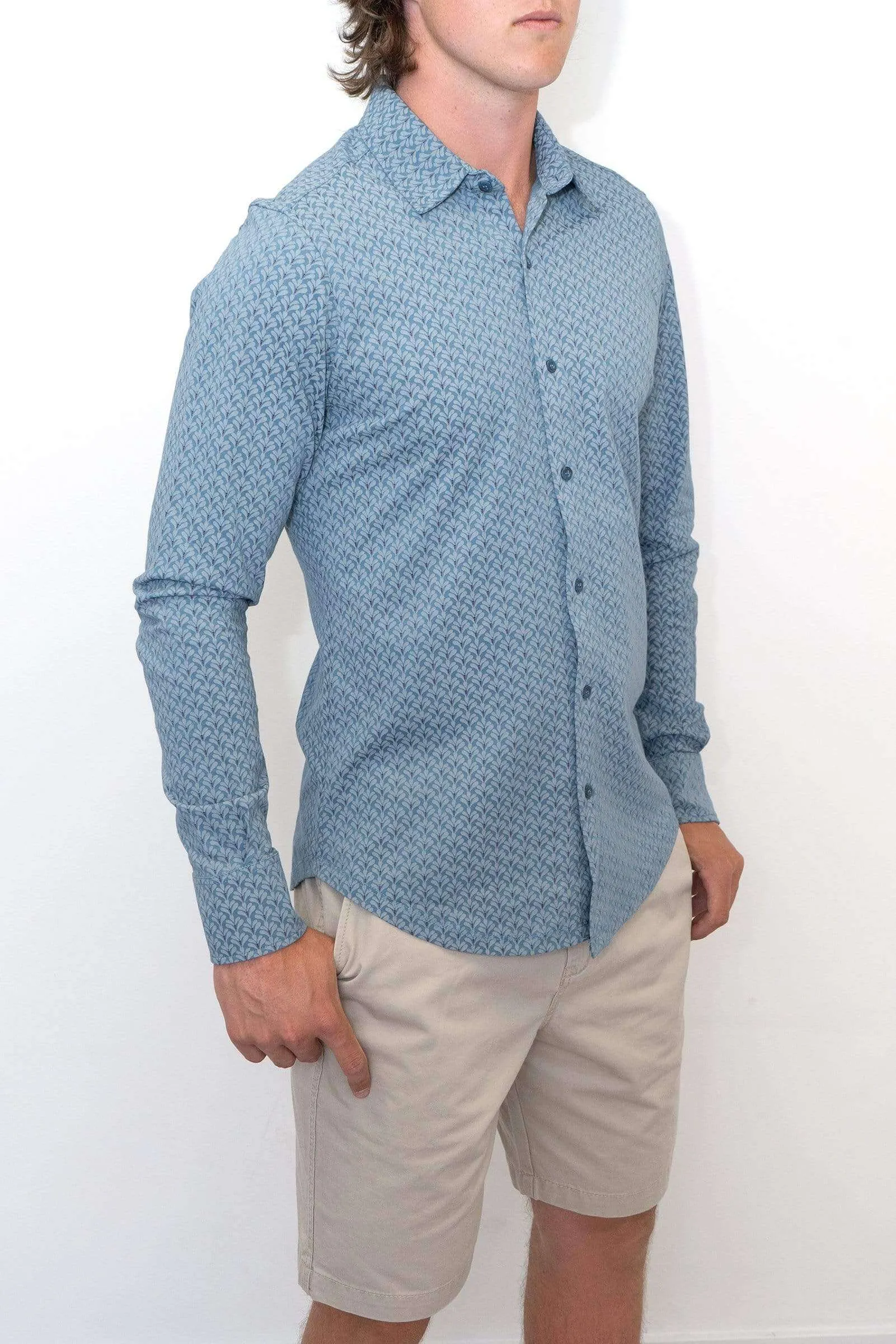 White Stuff Men Blue Montford Long Sleeve Shirts