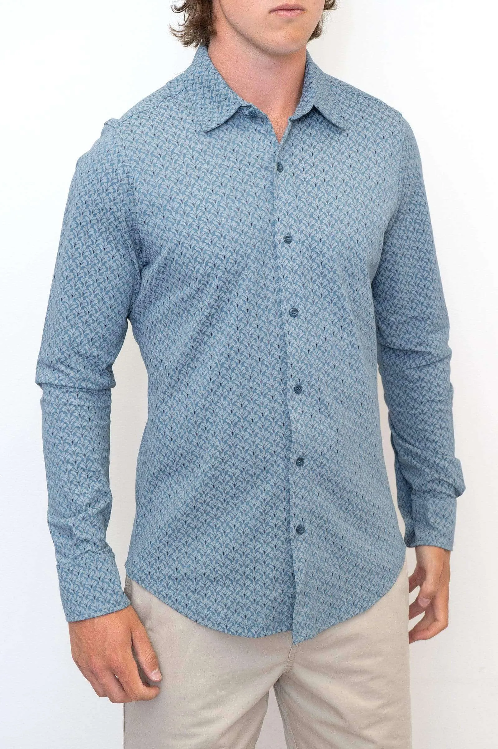 White Stuff Men Blue Montford Long Sleeve Shirts