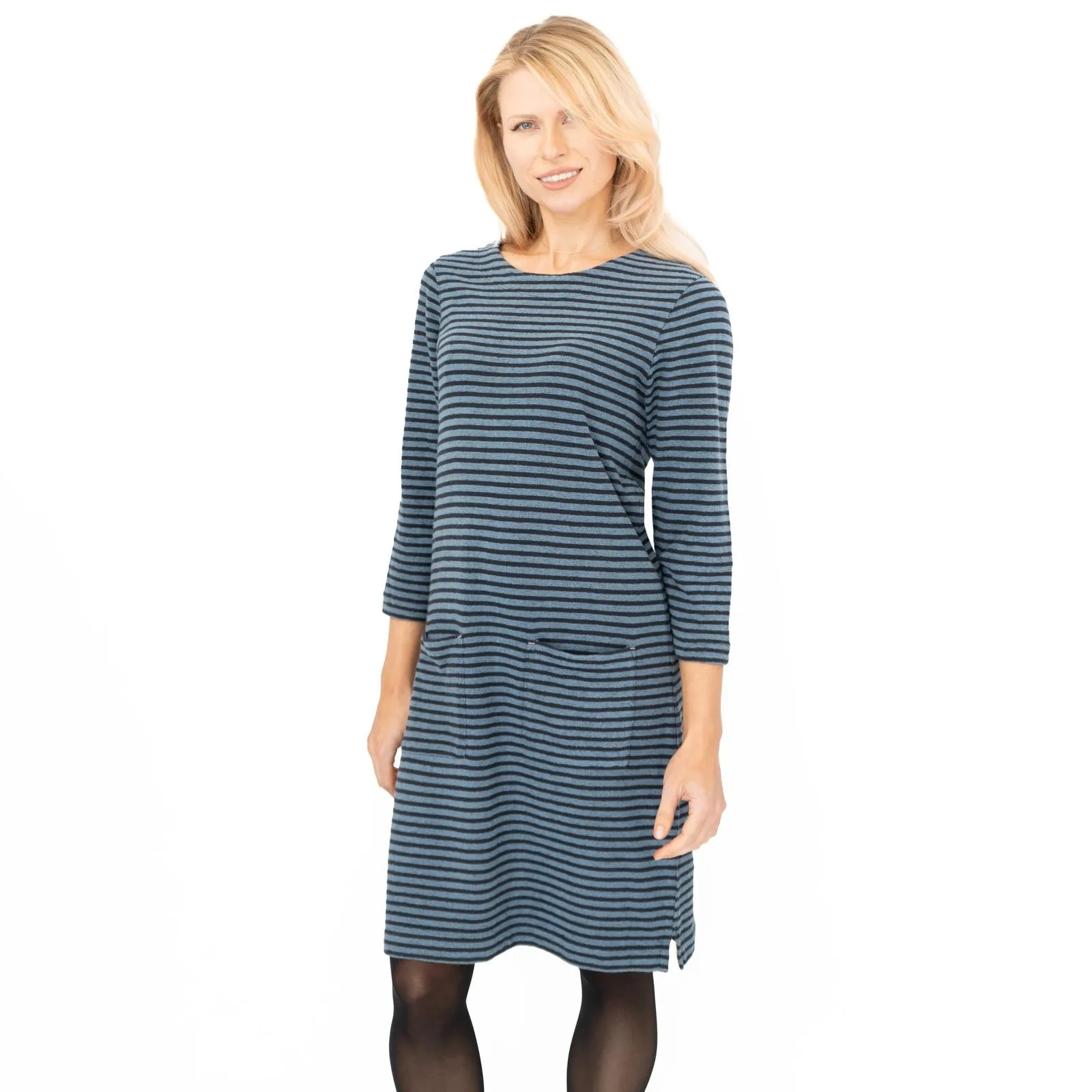 White Stuff Navy Skye Striped Jersey Dress