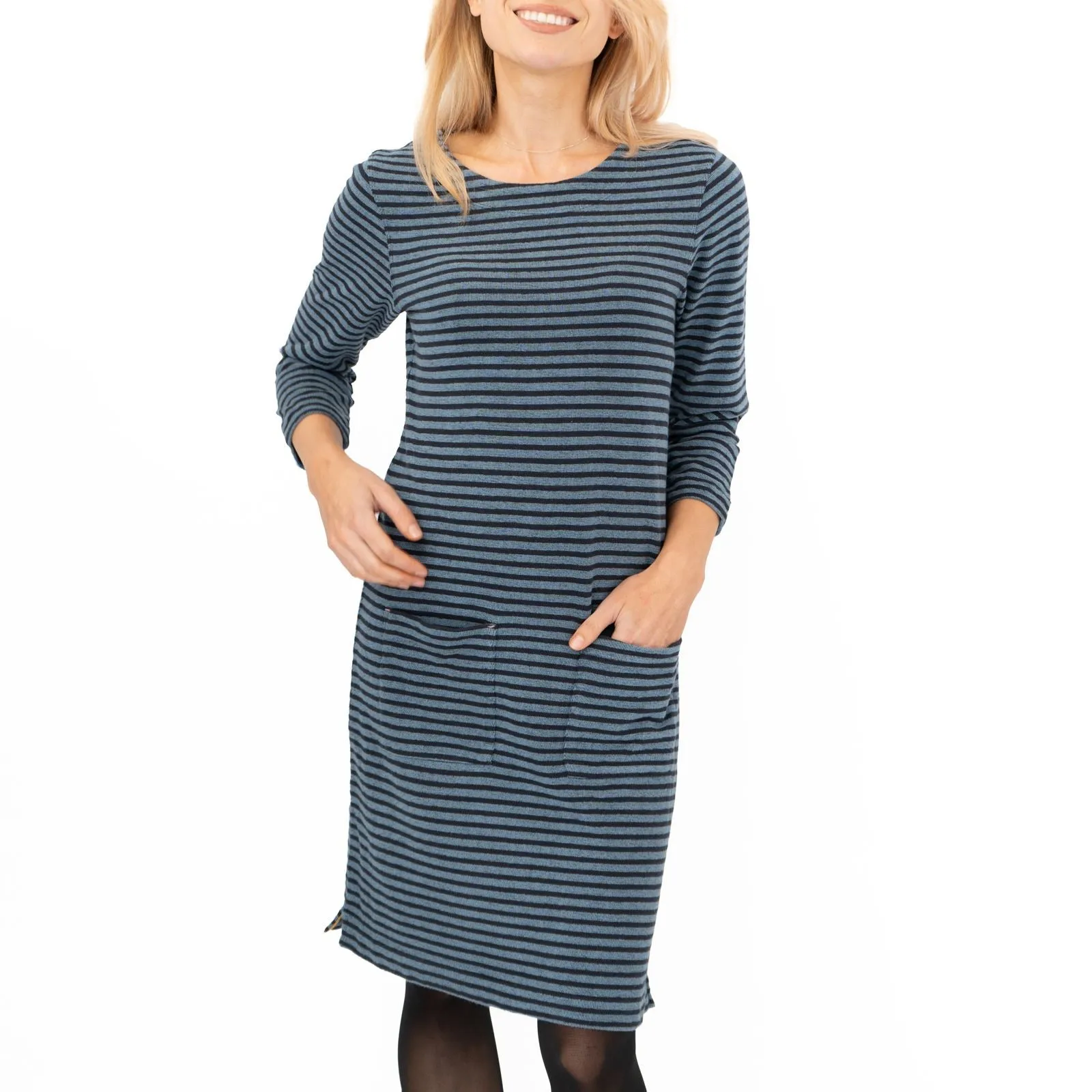 White Stuff Navy Skye Striped Jersey Dress
