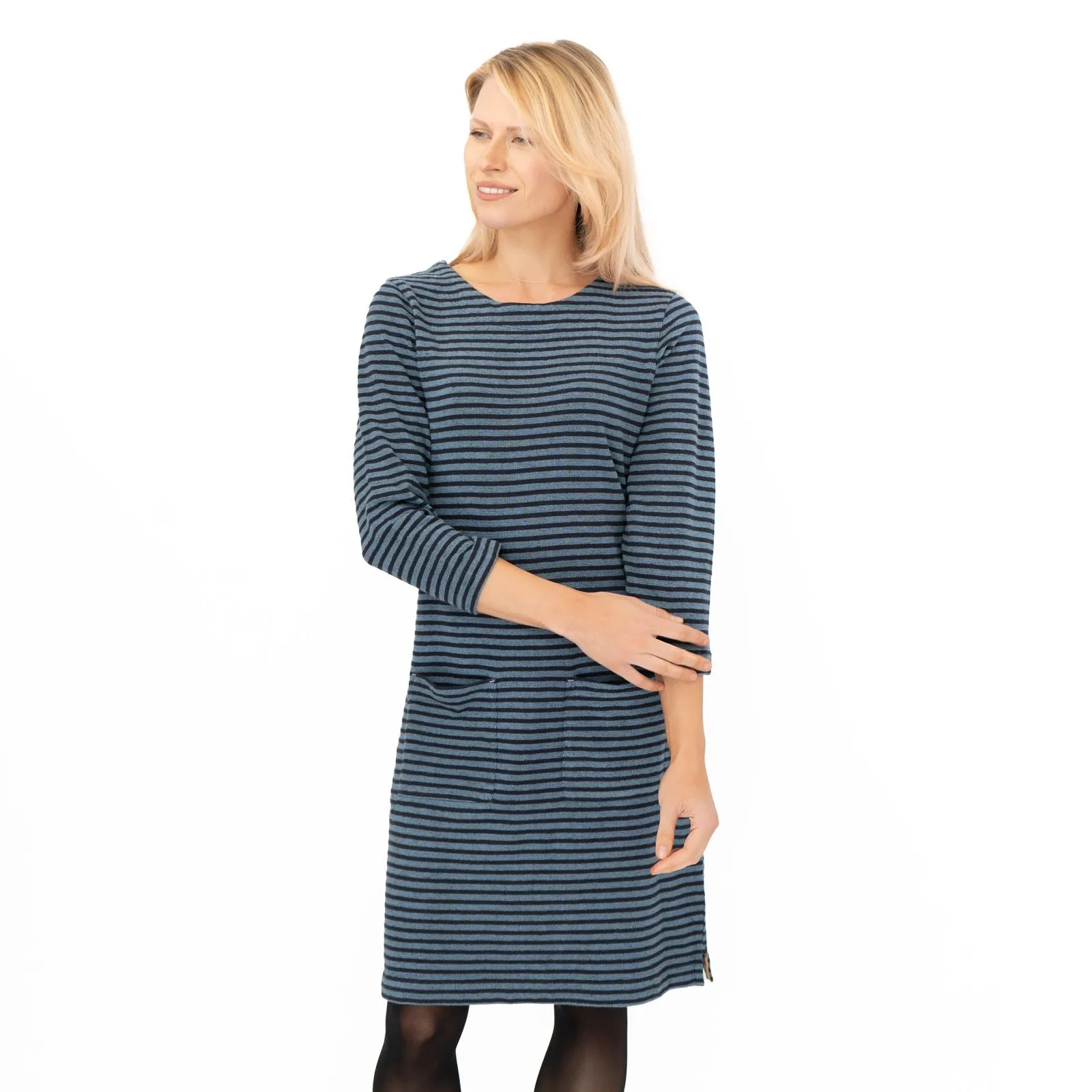 White Stuff Navy Skye Striped Jersey Dress