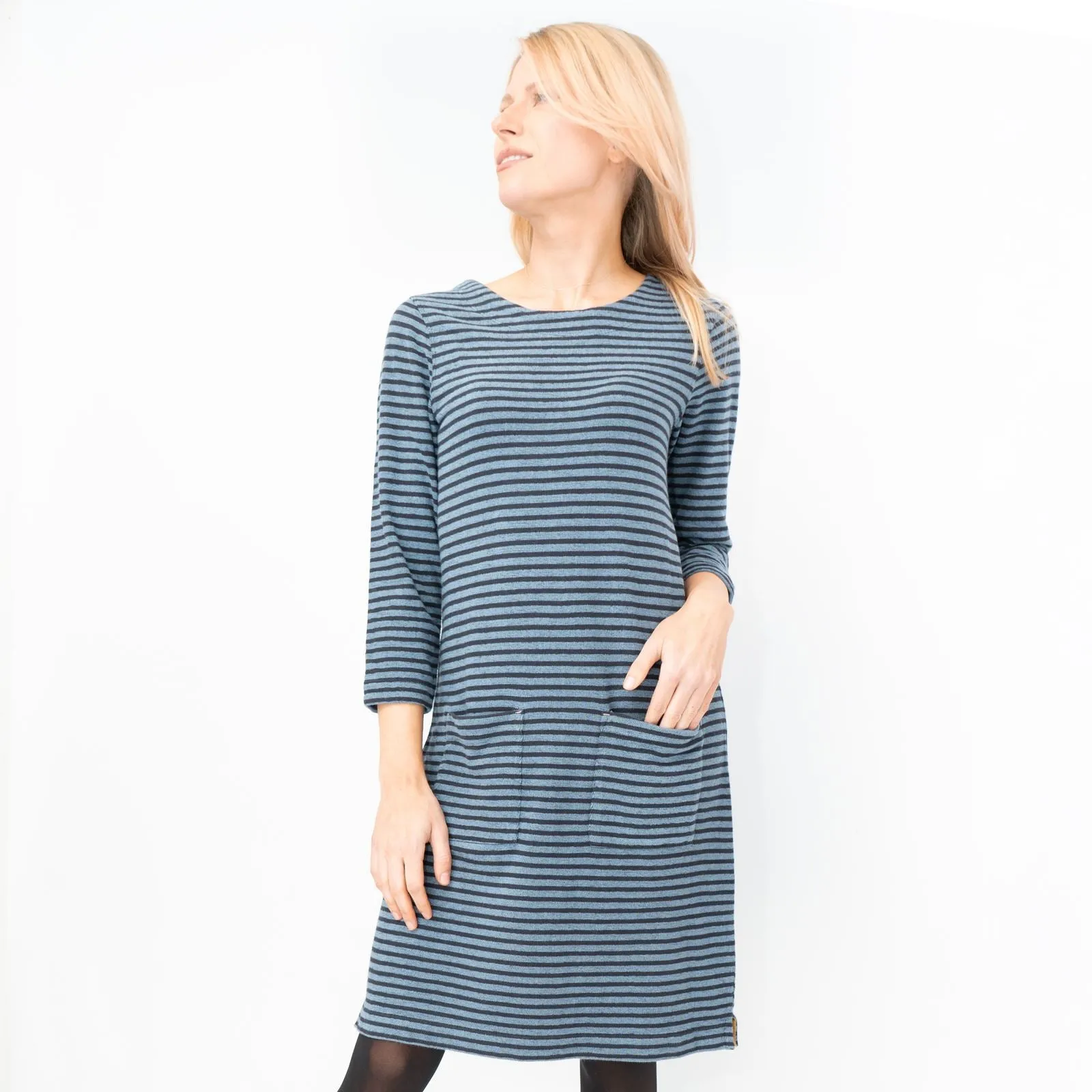 White Stuff Navy Skye Striped Jersey Dress