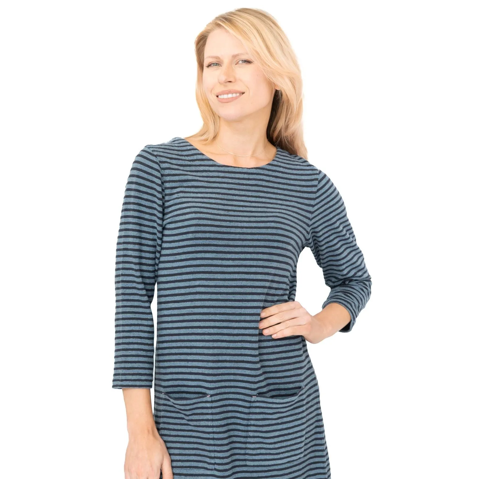 White Stuff Navy Skye Striped Jersey Dress
