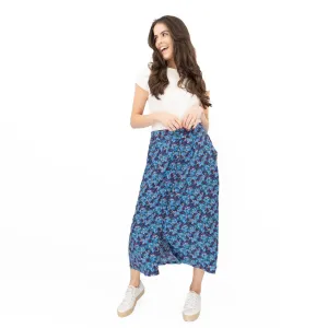White Stuff Purple Floral Longer Length Midi Skirt