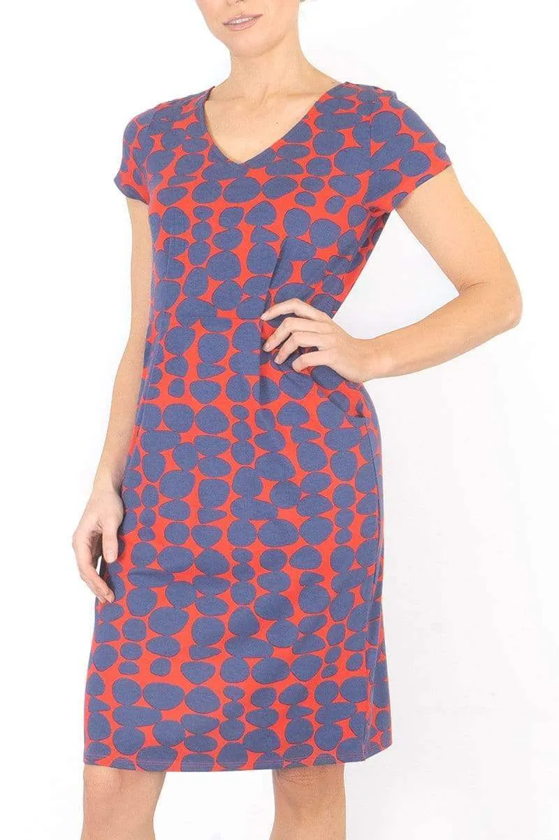 White Stuff Red Short Sleeve Jersey Short Dress