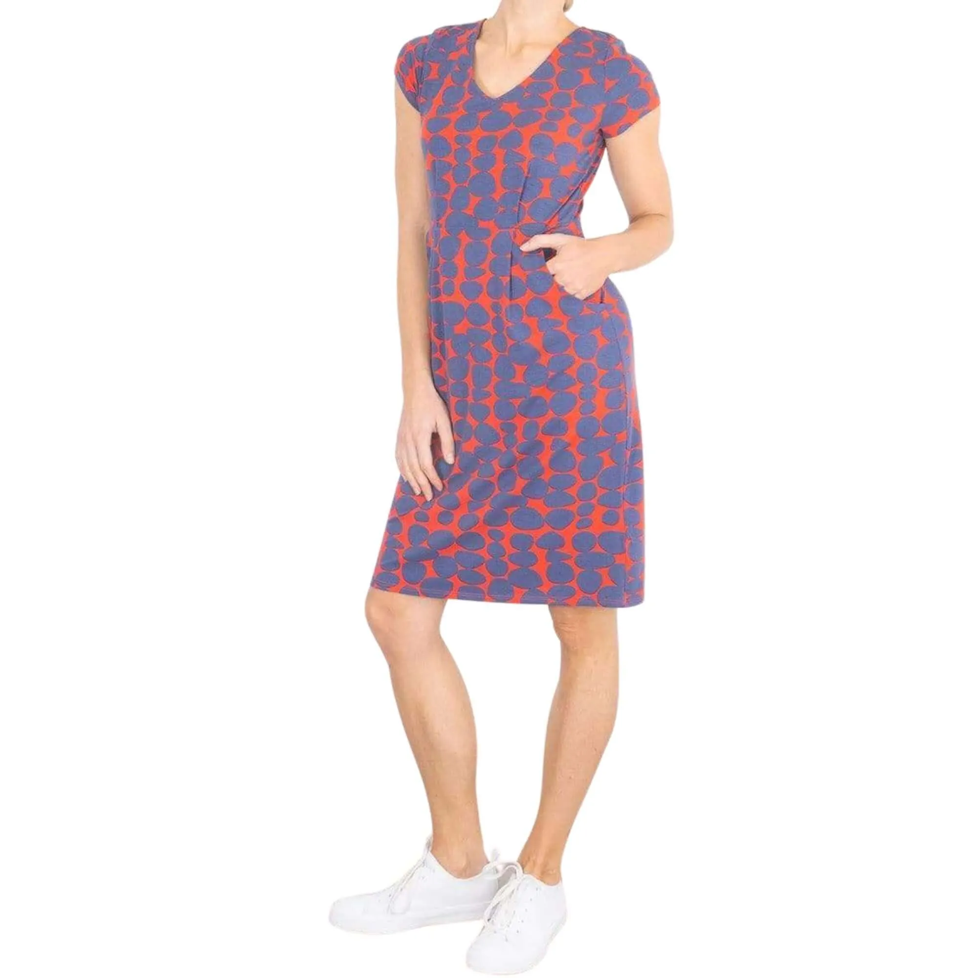 White Stuff Red Short Sleeve Jersey Short Dress