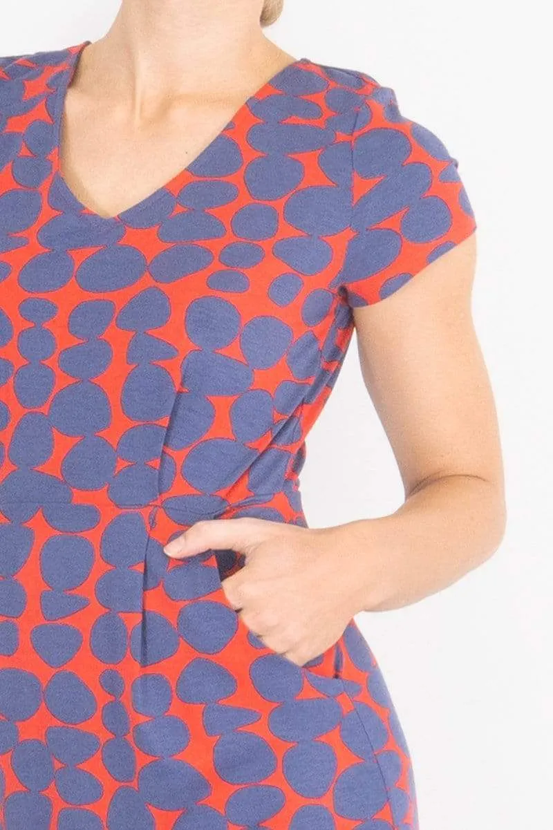 White Stuff Red Short Sleeve Jersey Short Dress