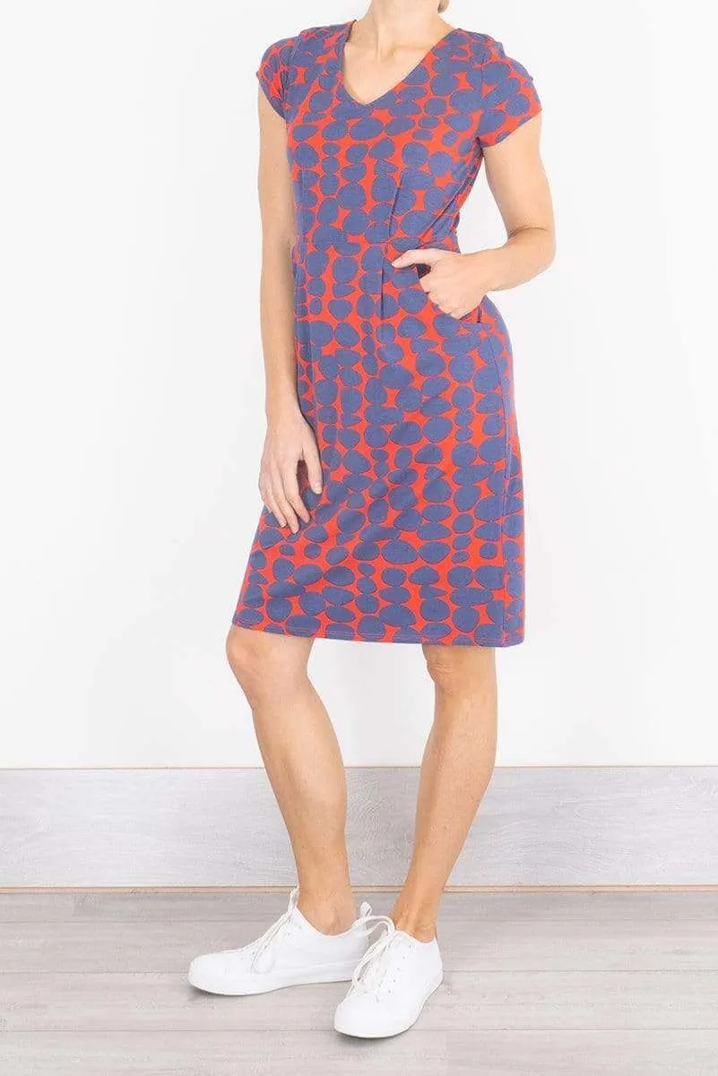 White Stuff Red Short Sleeve Jersey Short Dress