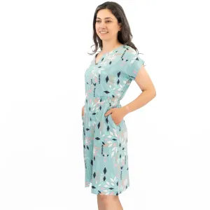 White Stuff Teal Blue Penny Cotton Jersey Dress
