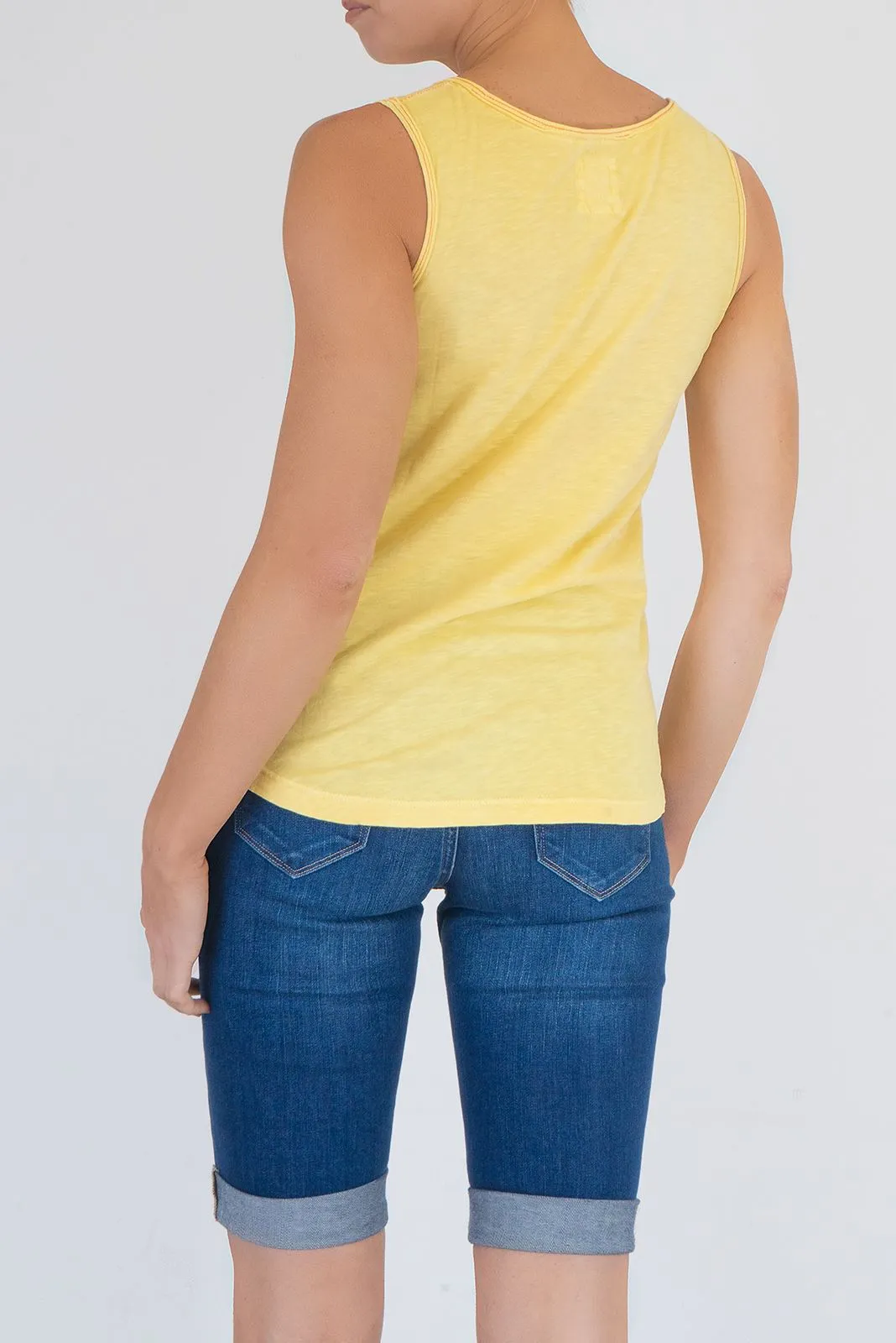 White Stuff Vest Sleeveless Button Up Cotton Jersey Cami Top
