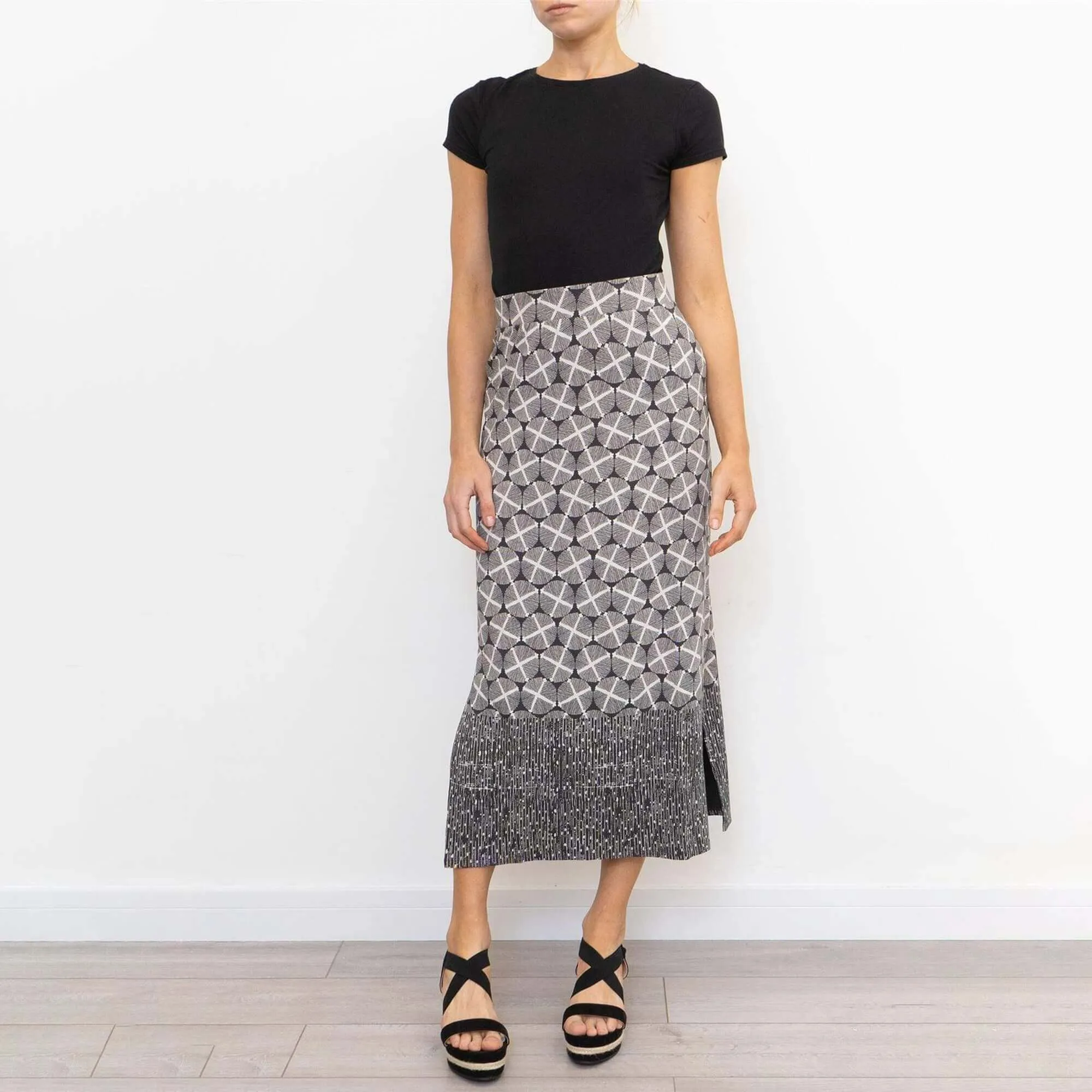 White Stuff Warli Print Maxi Skirt