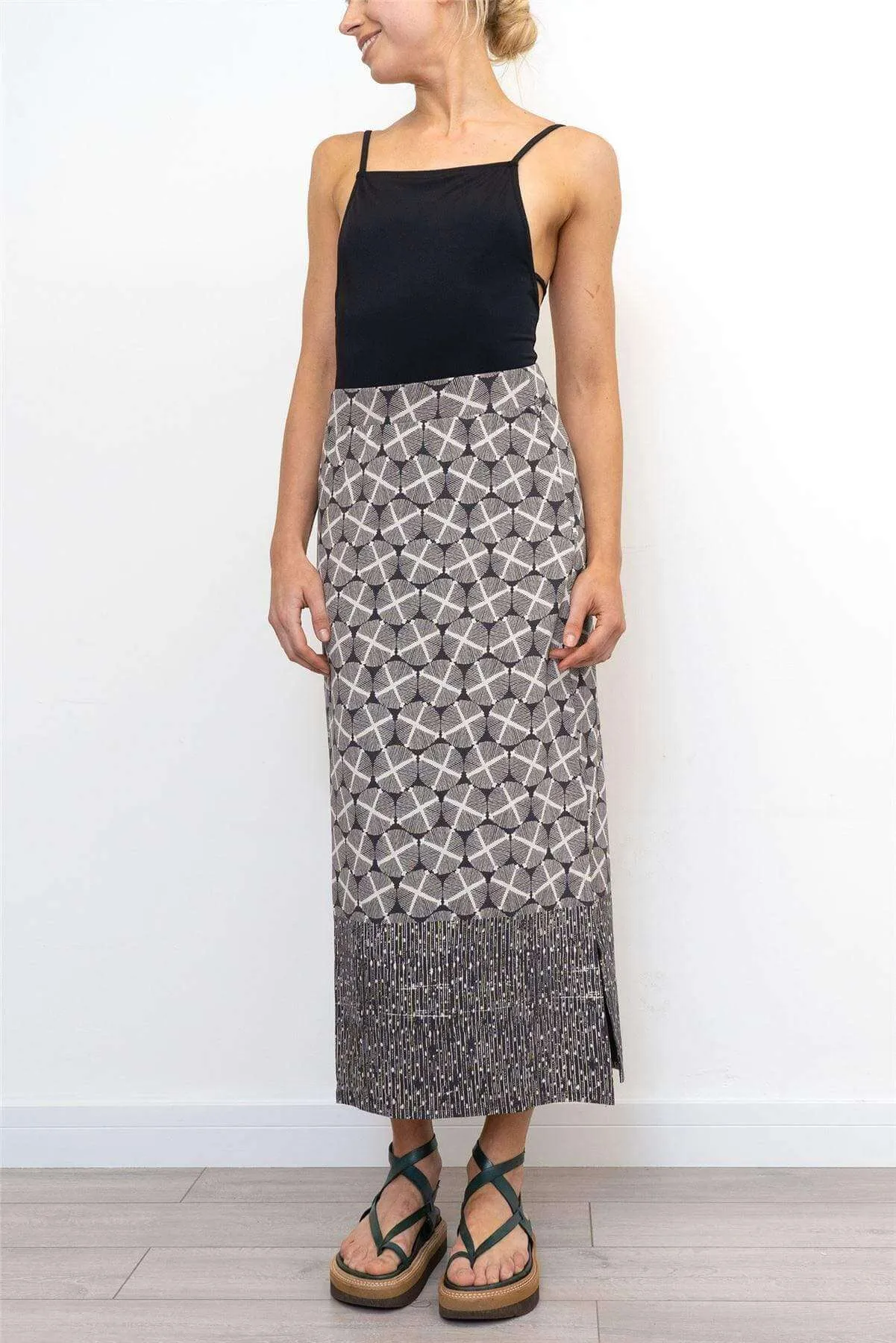 White Stuff Warli Print Maxi Skirt