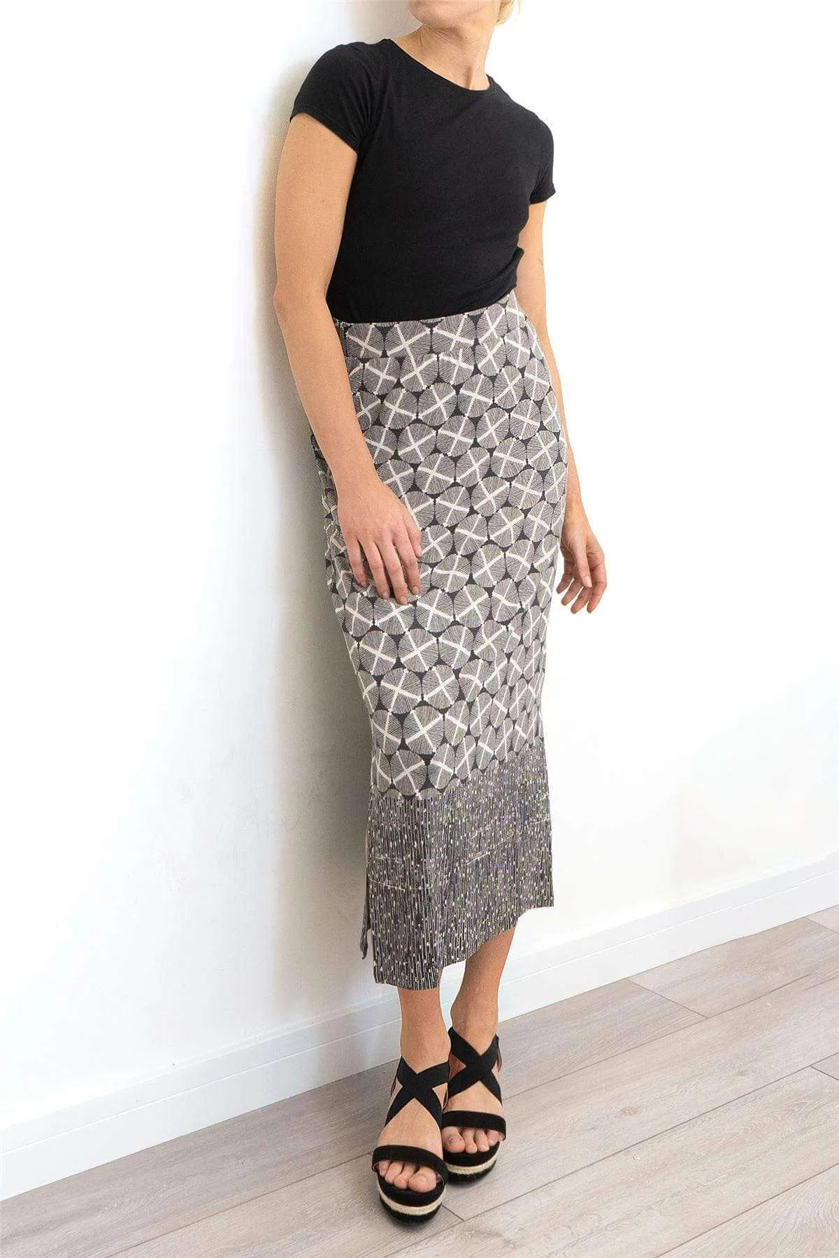 White Stuff Warli Print Maxi Skirt