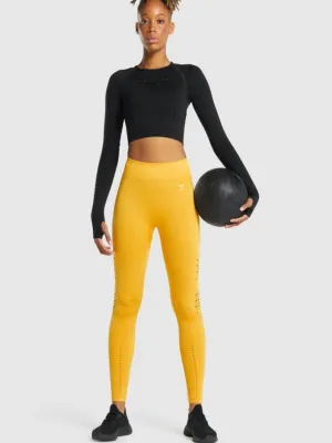 Women's Cut Out Legging,Yellow