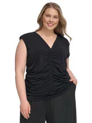 Women's Ruched Top,Black