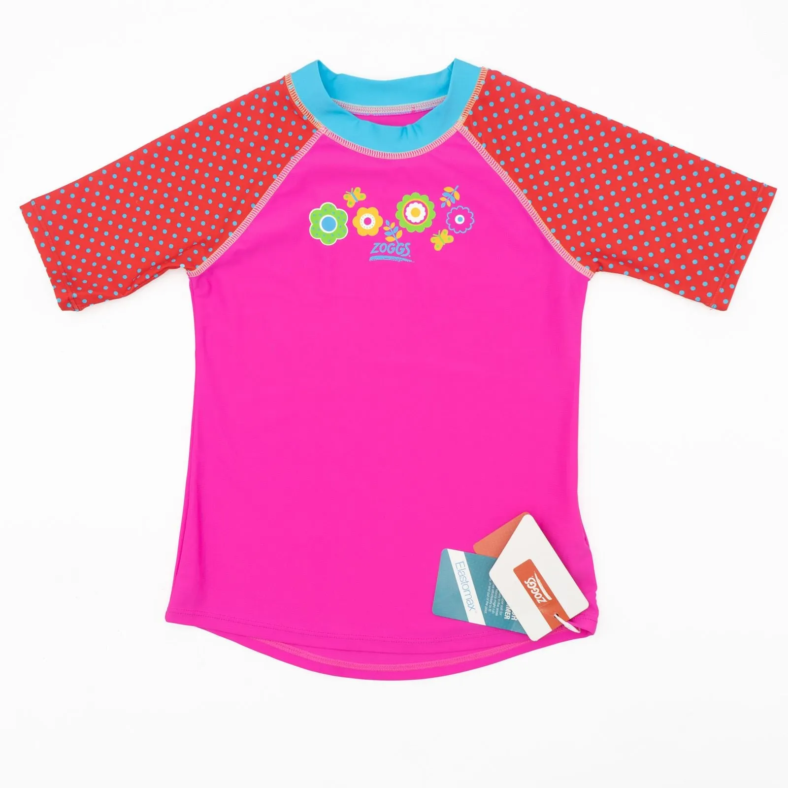 Zoggs Girls Pink Rash Vest
