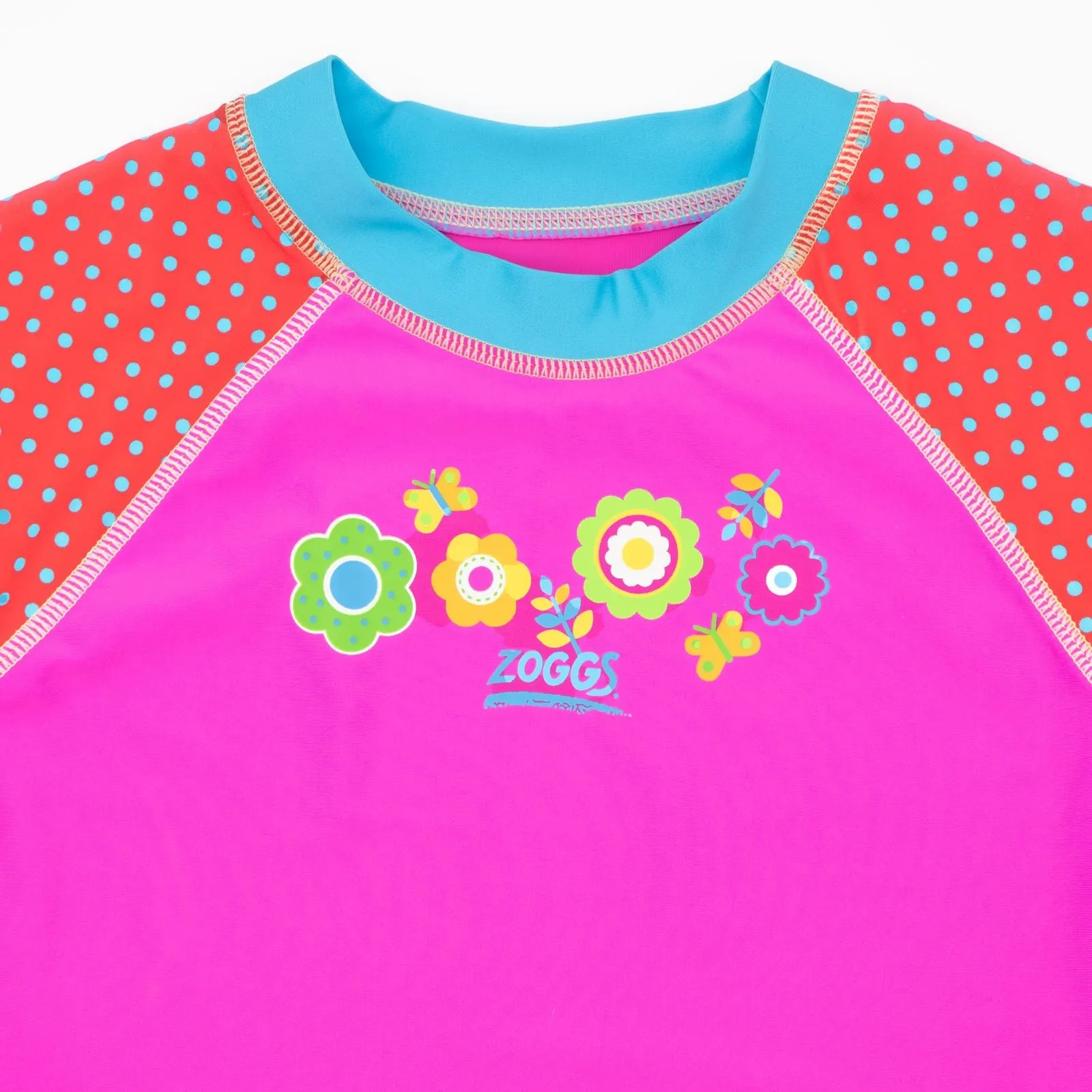 Zoggs Girls Pink Rash Vest