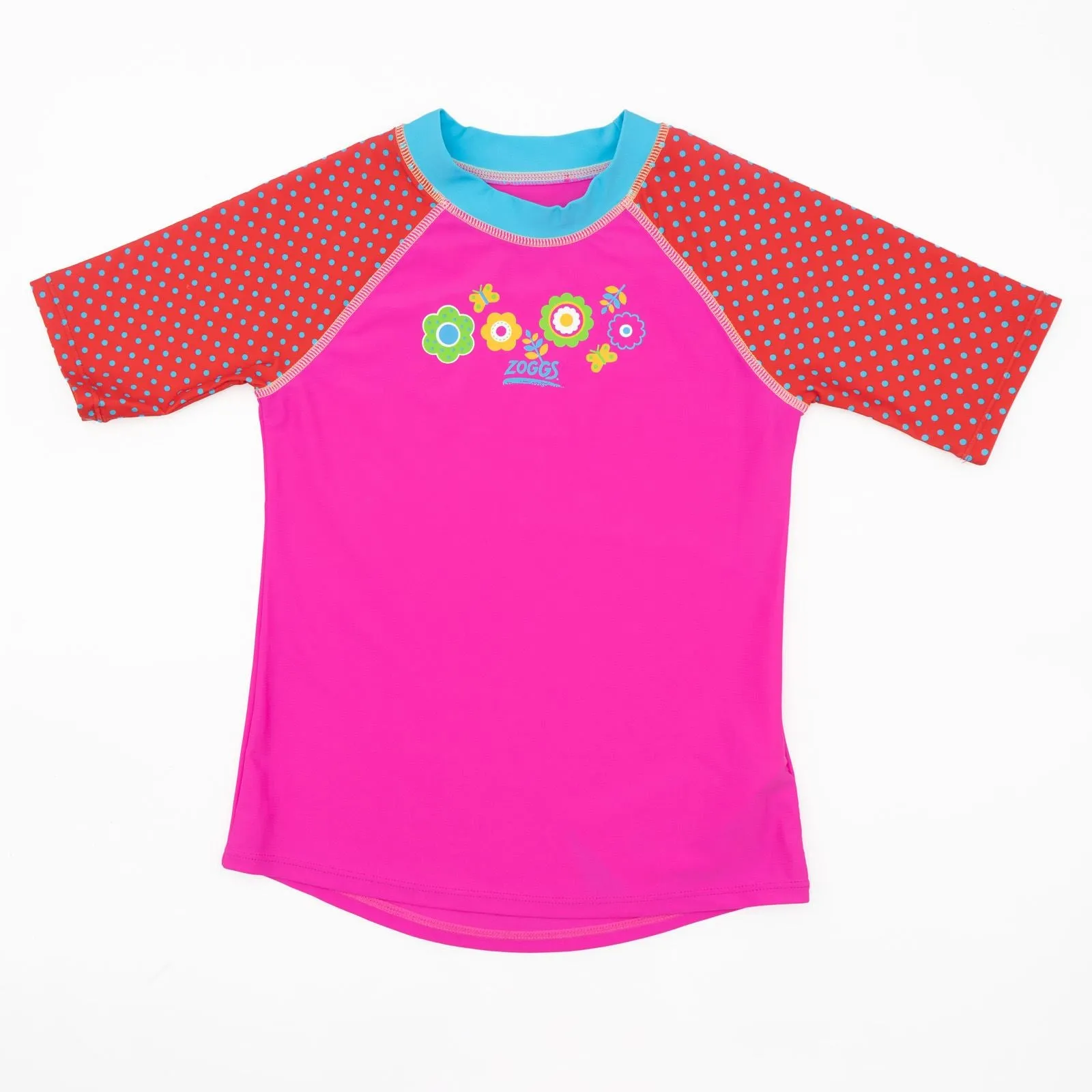 Zoggs Girls Pink Rash Vest